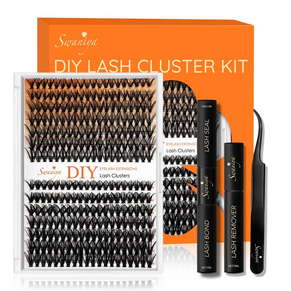 DIY Eyelash extensiones clusters